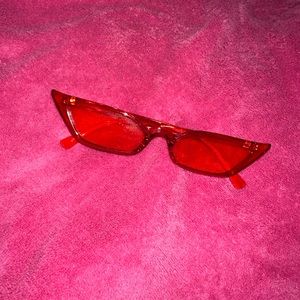 Red fashion glasses
